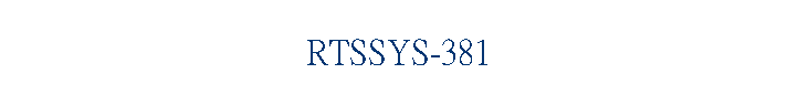 RTSSYS-381