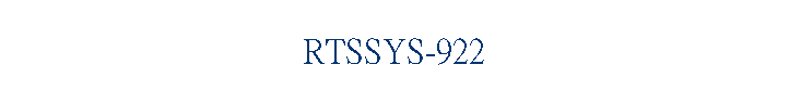 RTSSYS-922