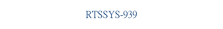 RTSSYS-939
