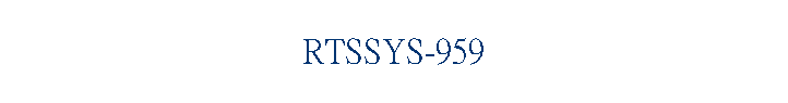 RTSSYS-959